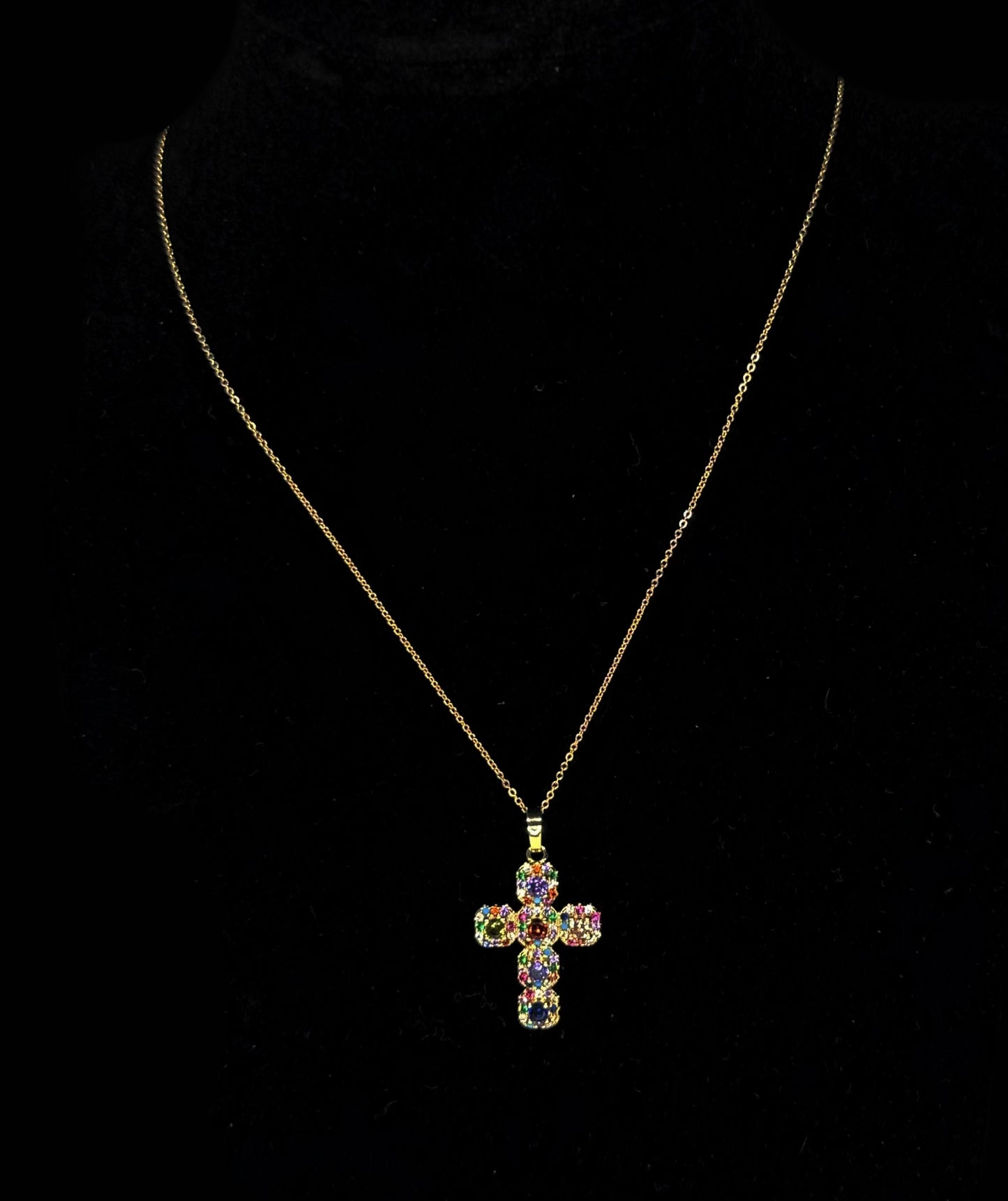 Multicolored Gold Cross