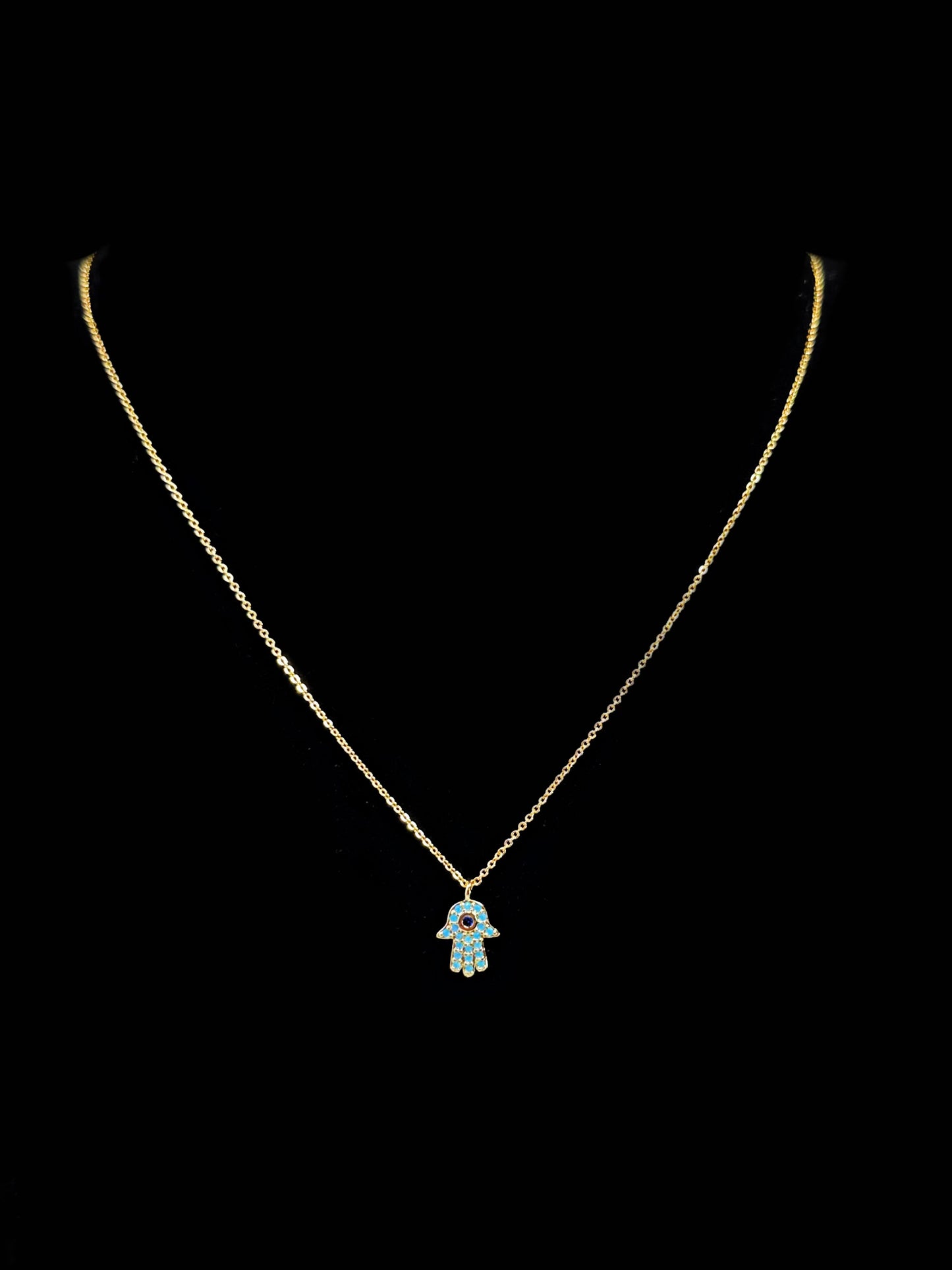 Gold Hamsa Hand Necklace